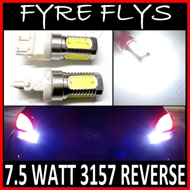 7.5 watt high power xenon white reverse lights 3156 3157 led bulbs backup #h3