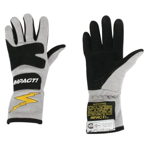 New impact racing titanium sfi 3.3/5 jg4 jr. racing gloves, size medium