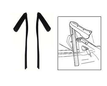 81 82 83 84 85 86 mustang conv/t-top front run channel set