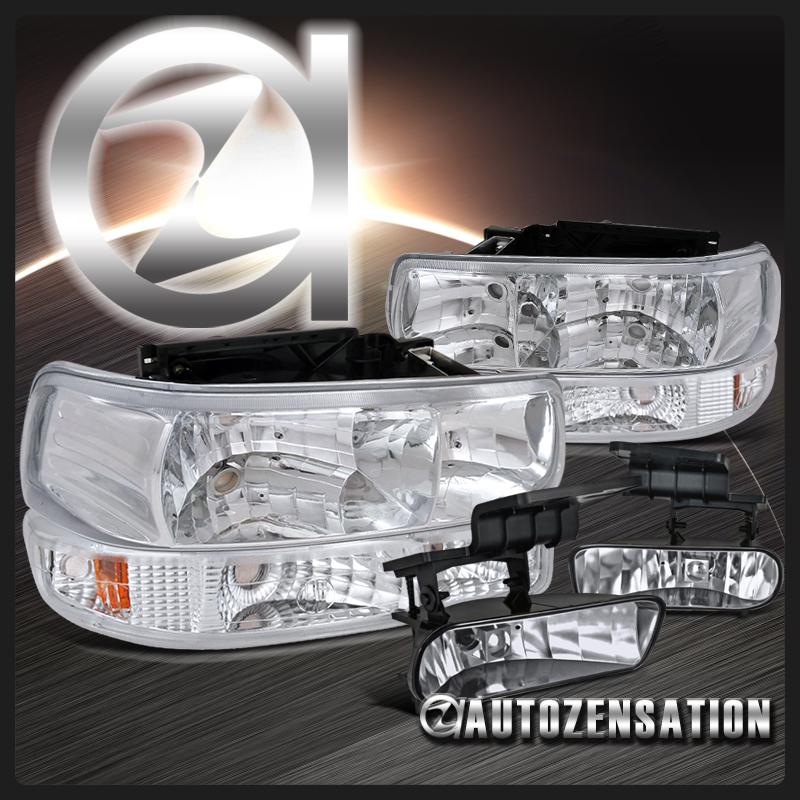 Purchase 0006 Suburba 9902 Silverado Chrome Clear Headlight+Bumper