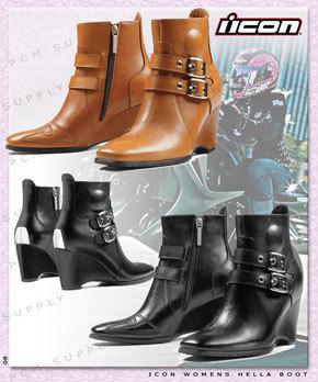 Icon womens hella leather boot beretta 8 -free ship