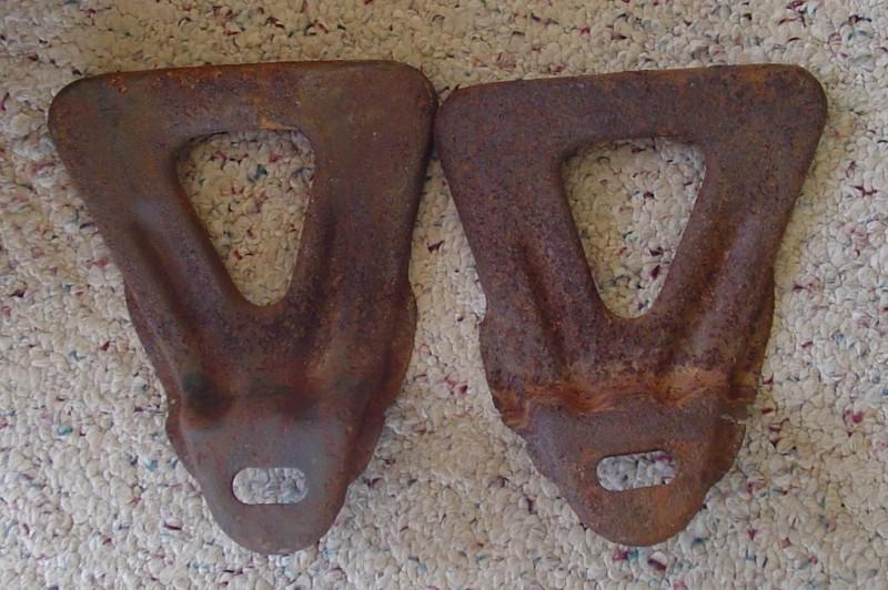 55 chevy chevrolet belair nomad wagon pair front fender to bumper end brackets