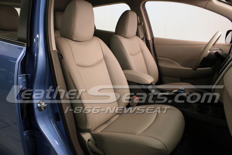 2011 - 2012 nissan leaf dove grey leather upholstery seat covers new 11 12
