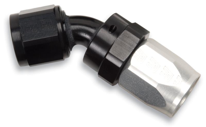 Russell 613113 full flow swivel hose end; 45 deg. end