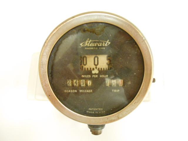 10 's teens vintage genuine stewart "magnetic type" speedometer assembly