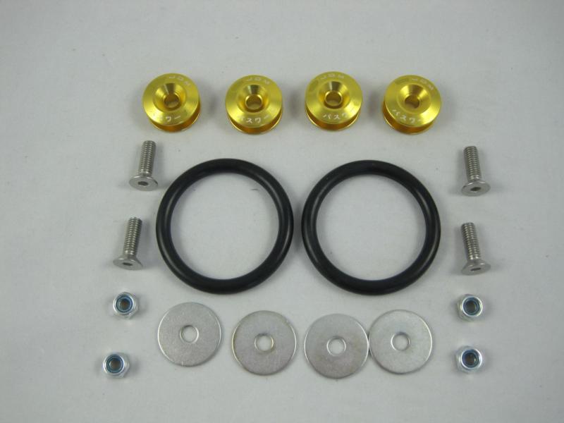 Purchase GOLD JDM QUICK RELEASE FASTENERS KIT FOR BUMPER & TRUNK HATCH