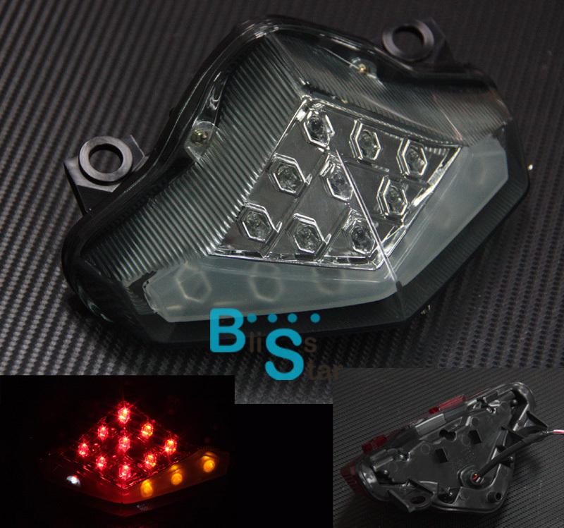 Smoked led tail light with turn signals fit for kawasaki er6f er6n ninja 650r