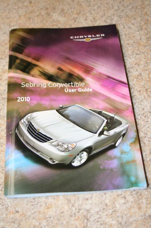 2010 10  chrysler sebring  convertible user guide