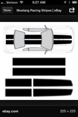Mustang racing stripes 05-09