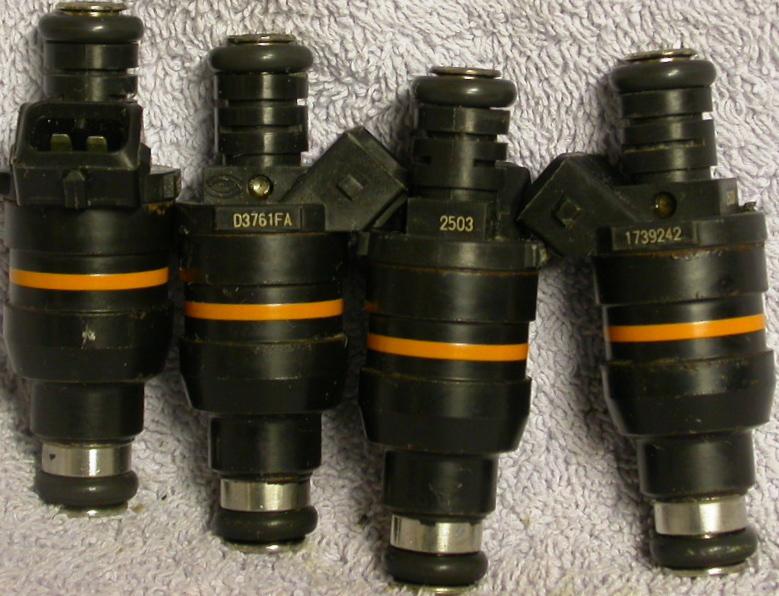 4-used bmw gas engine fuel injector d3761fa 1739242 92-93 318i 318is 1.8l 4cl