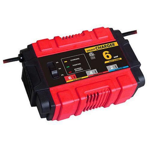 Raider 12 volt 6 amp smart battery charger maintainer generator engines small ne