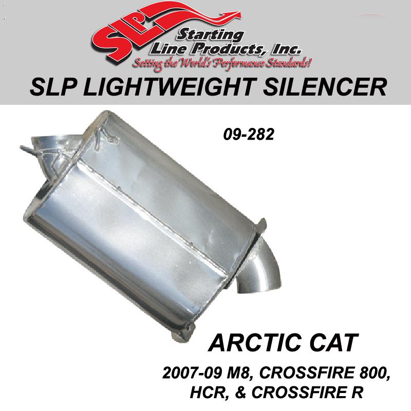 Arctic cat 07-09 m8 & crossfire 800  slp lightweight silencer 09-282