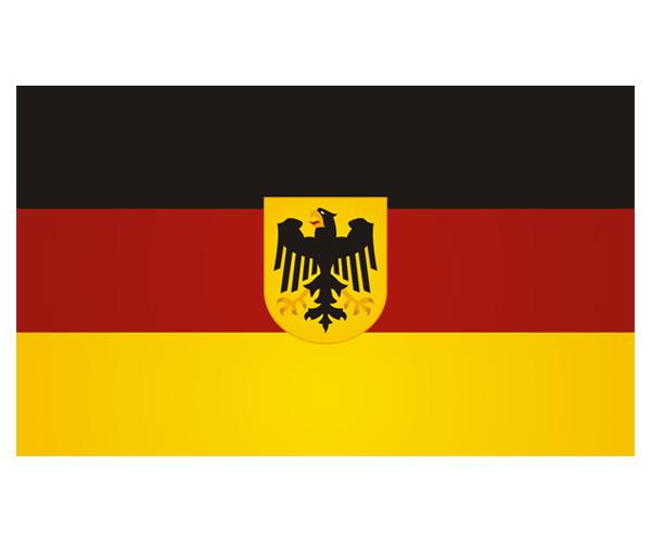 Germany flag decal 5"x3" eagle crest german deutschland vinyl car sticker zu1