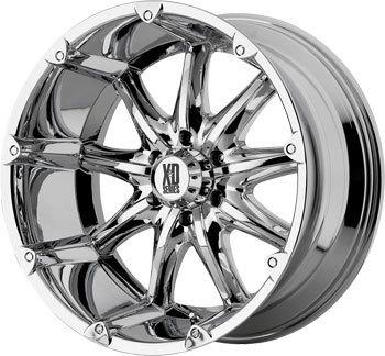 4 xd series badlands xd779 20x9 chrome wheels (-12mm offset) 