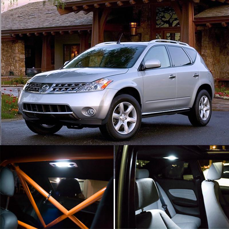 5x white led lights interior package deal kit 6000k smd 2003-2008 nissan murano