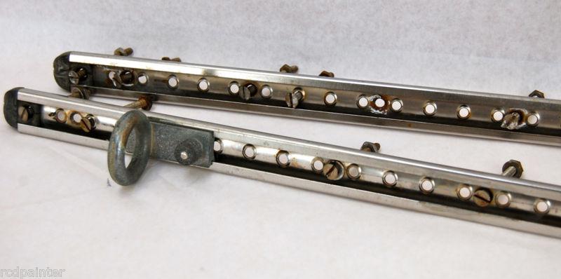 Pair genoa or spinnaker 1" tracks, 2 spinnaker cars w/ pull pins 