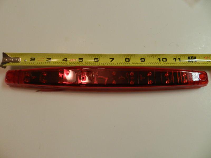 (1) red truck trailer led stop 3rd brake light 20 diode surface mount  12-5/8" 