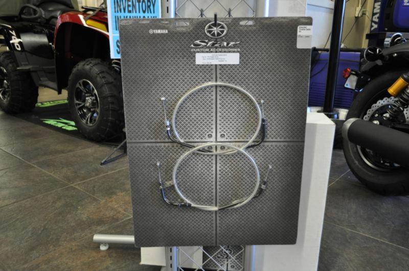 Yamaha bolt extended length braided stainless steel control cables 1tp-f63b0-t0