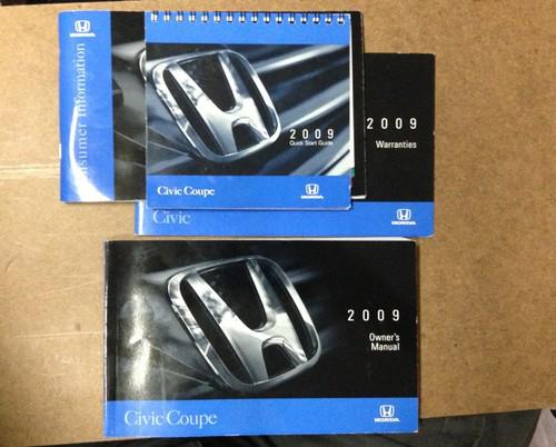 2009 honda civic manuals. with case. operating / owners / quickstart, etc