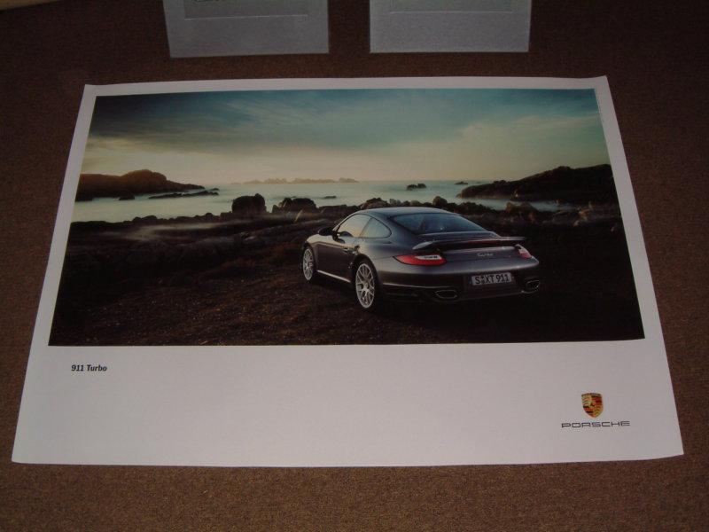 Porsche factory issued showroom poster of the porsche 911 turbo (my item no.28)