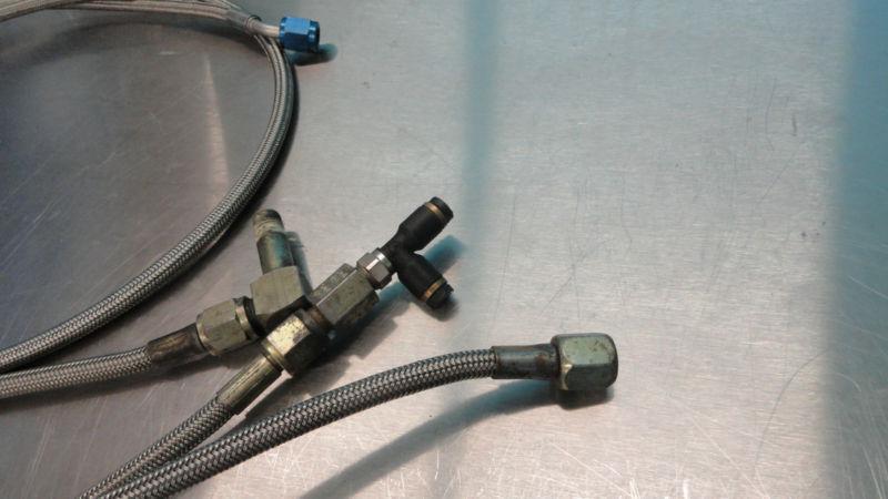 (4) NASCAR -4 Racing Brake Line Stainless Steel Braided Lines Racing 16