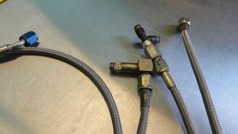 (4) NASCAR -4 Racing Brake Line Stainless Steel Braided Lines Racing 16