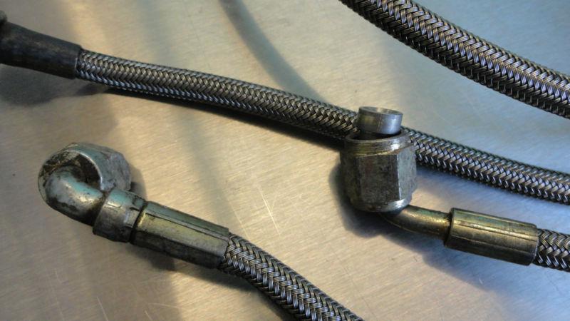 (4) NASCAR -4 Racing Brake Line Stainless Steel Braided Lines Racing 16