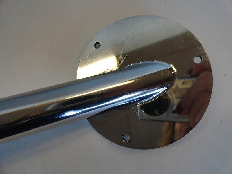 SWIM PLATFORM STANCHION STAINLESS STEEL RAIL 27 1/2