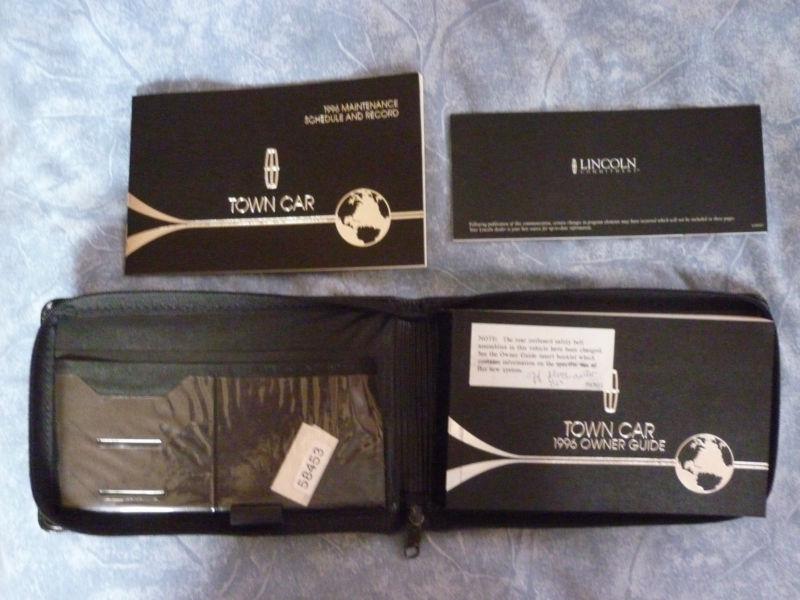 1996 lincoln town car original oem car owners manual and guides with holder case