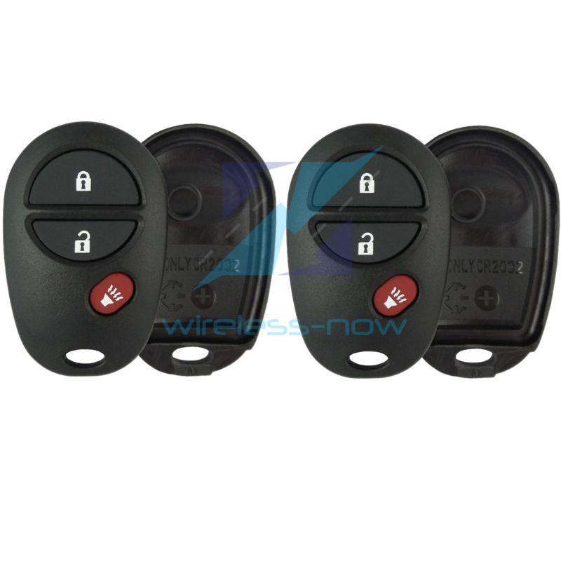 2 new replacement keyless entry remote key fob case shell button pad - 3 buttons