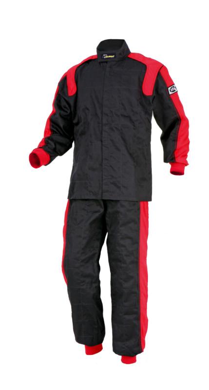 Dr wolf  racing  suit  2 pc  ta - 503b - 2  b/w  sfi - 3.2