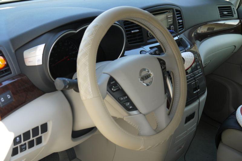 Dodge ford circle cool 57008 leather wrap steering wheel cover beige car truck