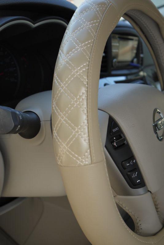 DODGE FORD CIRCLE COOL 57008 LEATHER WRAP STEERING WHEEL COVER BEIGE CAR TRUCK, US $19.99, image 5