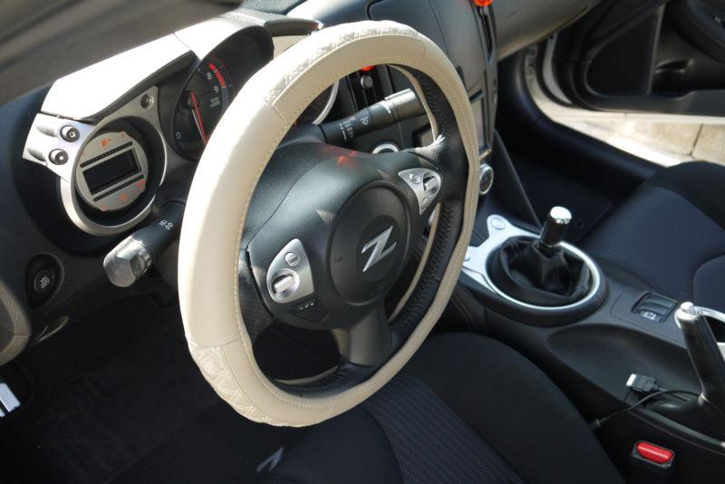 DODGE FORD CIRCLE COOL 57008 LEATHER WRAP STEERING WHEEL COVER BEIGE CAR TRUCK, US $19.99, image 9