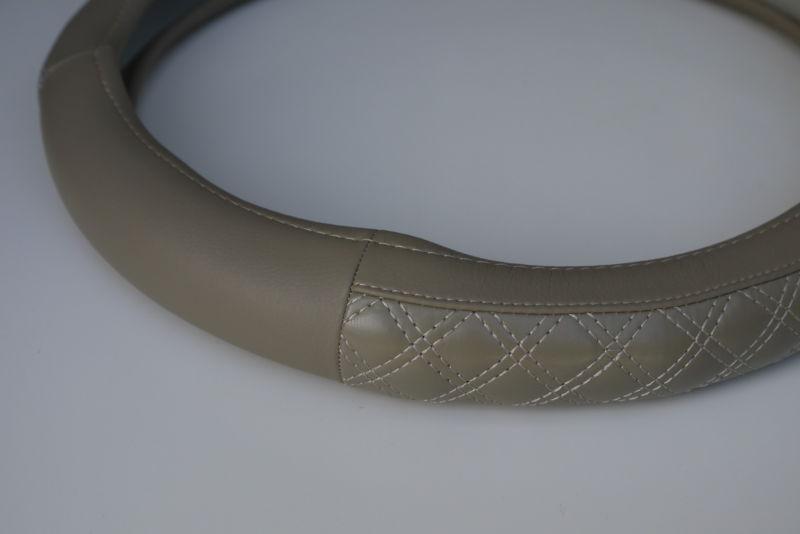 DODGE FORD CIRCLE COOL 57008 LEATHER WRAP STEERING WHEEL COVER BEIGE CAR TRUCK, US $19.99, image 12