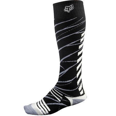 New fox racing mens coolmax socks black/grey 16073-014 mx atv offroad size l