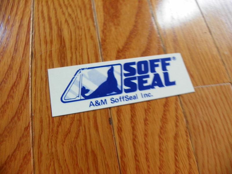 Soff seal a & m soffseal inc. vintage sticker decal unused 4 1/2" **