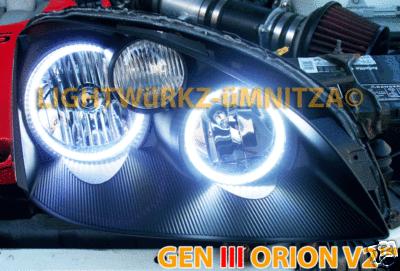 Nissan altima se 02-06 gen 3 headlights angel eyes demon eyes halo led drl hid a