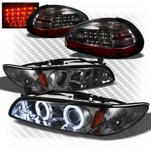 97-03 grand prix smoked ccfl pro headlights + philips-led perform tail lights