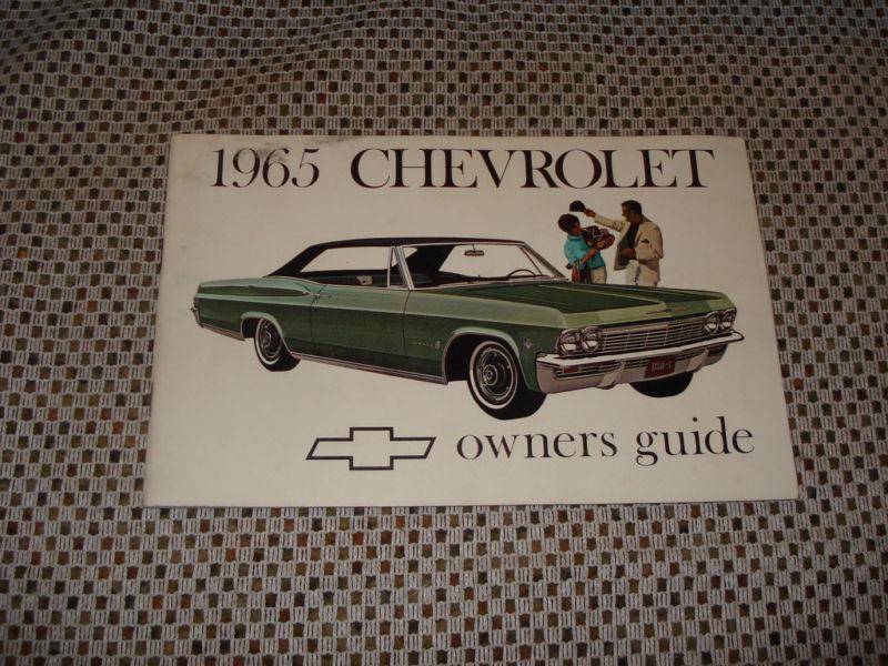 1965 chevy owners manual original glovebox book rare nr