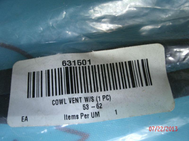 1953-62 Chevy Corvette C1 Cowl Vent Weather strip / seal, US $10.00, image 3