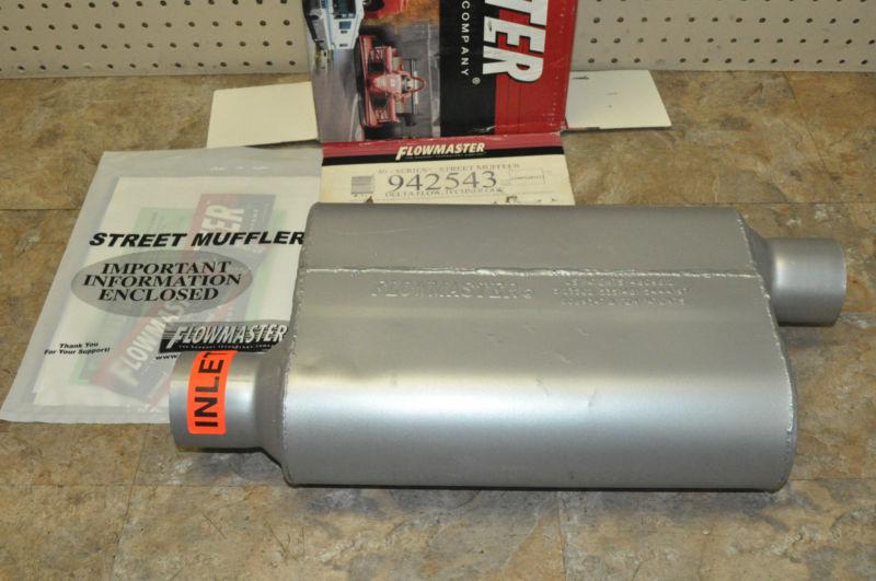 Flowmaster 40 series delta flow muffler 2.5" offset inlet 2.5" offset outlet new