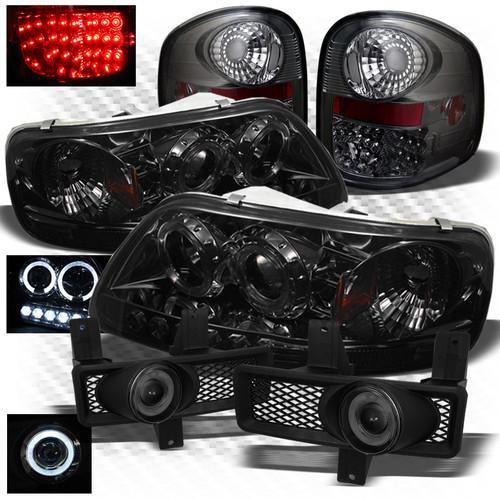 Purchase 9798 F150 Flareside Smoked Headlights + LED Tail Lights