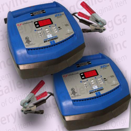 2) schumacher 15 a 6/12 volt car marine battery charger trickle maintainer xcs15