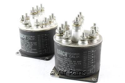 (qzy) (2) leach h-a1a-002 relay, lot of (2) p/n ms27751-1