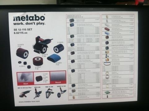 Metabo Burnisher Kit SE12-115 Kit with Case, US $700.00, image 9
