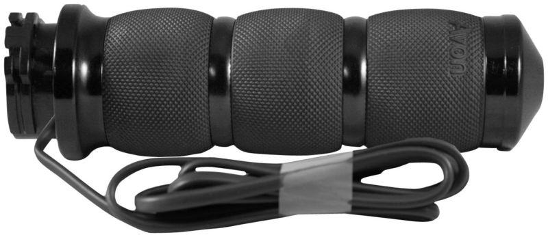 Avon black air cushioned heated hand grips for 1982-2013 harley softail dyna