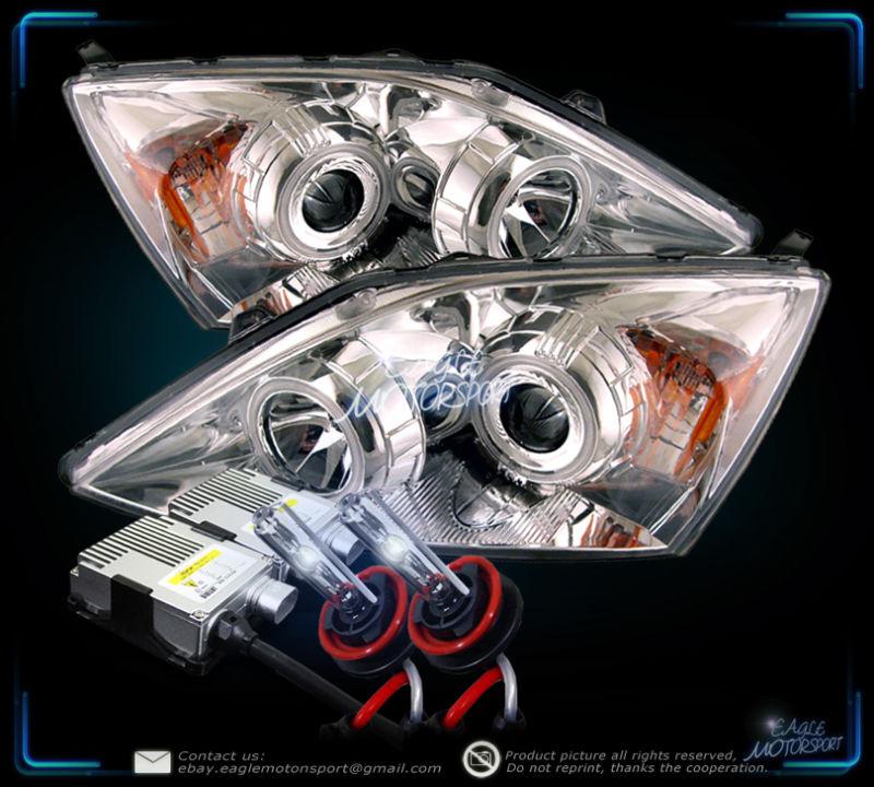 2007-2008  honda crv jdm chrome ccfl halo projector headlights/8000k xenon hid
