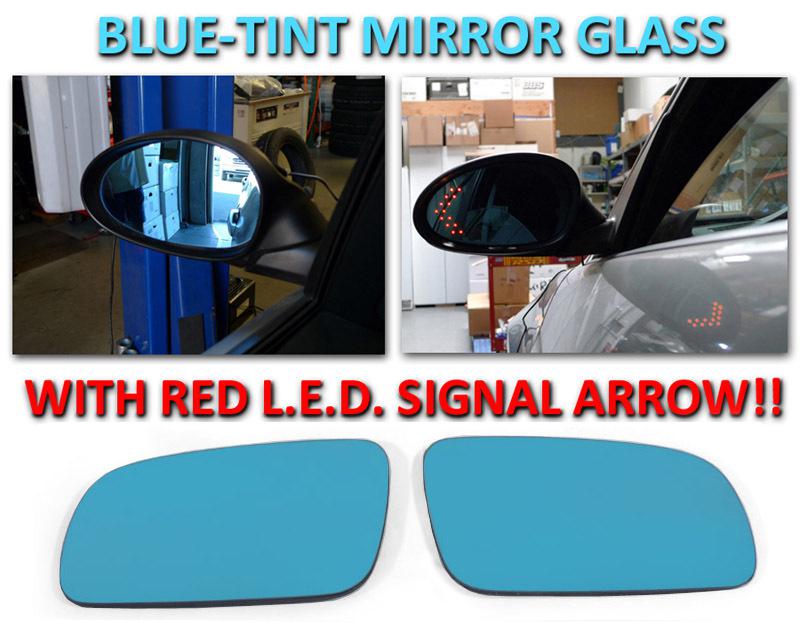 99-05 volkswagen golf 4 / 99-04 jetta red arrow led turn signal mirror glass gti
