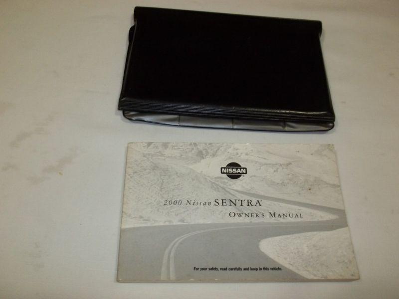 2000 nissan sentra owner's manual & black nissan trifold factory case. free s/h